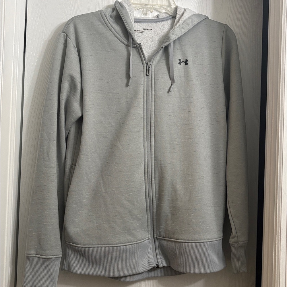 Under Armour Light Gray Full-Zip Hoodie